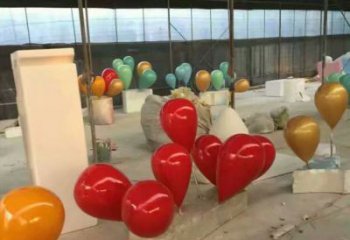 氣球樹雕塑加工，花園小品，制造玻璃鋼氣球樹雕塑廠家