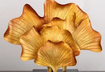 銀杏葉雕塑標(biāo)準(zhǔn),烤漆工藝,不銹鋼銀杏葉雕塑精品