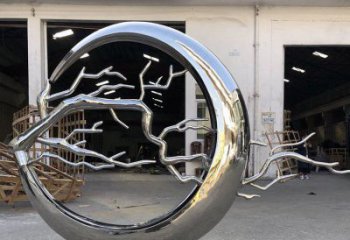 圓環(huán)樹雕塑供應(yīng)，景觀雕塑，不銹鋼圓環(huán)樹雕塑廠家