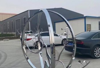 圓環樹雕塑指用，景觀雕塑，不銹鋼圓環樹雕塑點擊