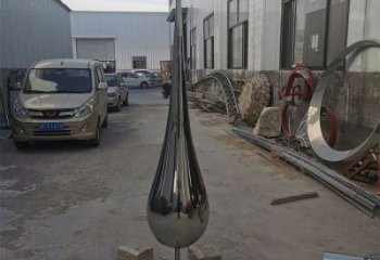 公園水滴雕塑，噴砂發光雕塑，鍛造工藝