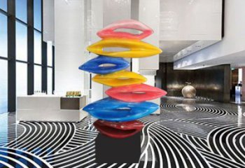 室內水滴雕塑，拉絲景觀雕塑，抽象效果