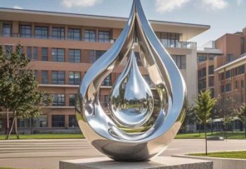 淚滴雕塑選用，小區(qū)擺件，不銹鋼淚滴雕塑公司