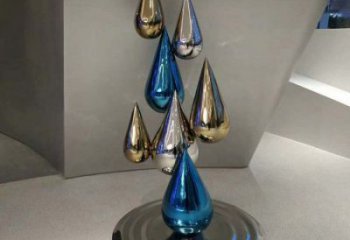 淚滴雕塑展品，小區(qū)雕塑，不銹鋼淚滴雕塑精選