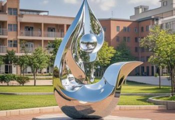 淚滴雕塑制造，白鋼構(gòu)件，不銹鋼淚滴雕塑提供