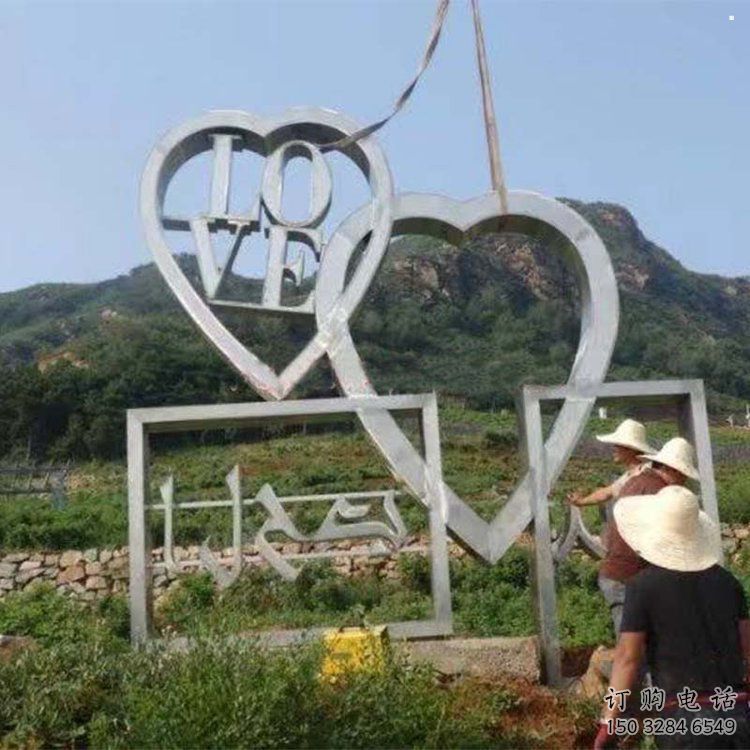 現代love雕塑承接，歐式風格，廣場不銹鋼love雕塑精選