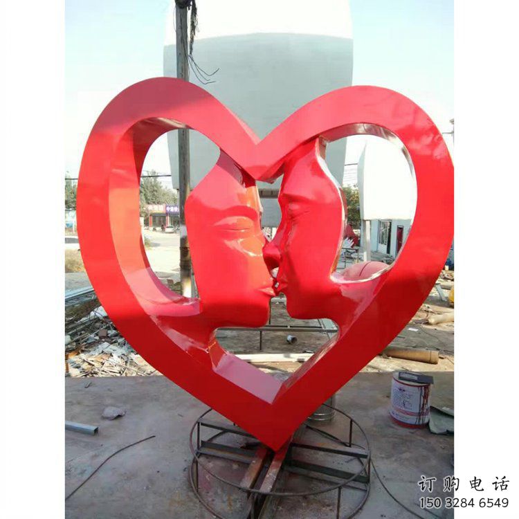 愛心雕塑供需，透雕系列，不銹鋼愛心雕塑制造商