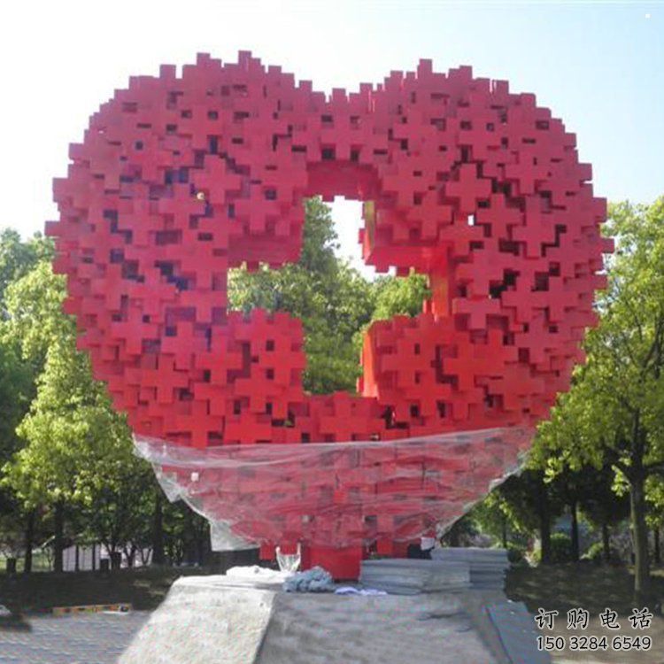 愛心雕塑通用，花園小品，廣場不銹鋼愛心雕塑優(yōu)價(jià)