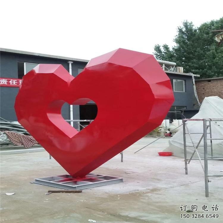 愛心雕塑精選，陸地擺件，不銹鋼愛心雕塑精品