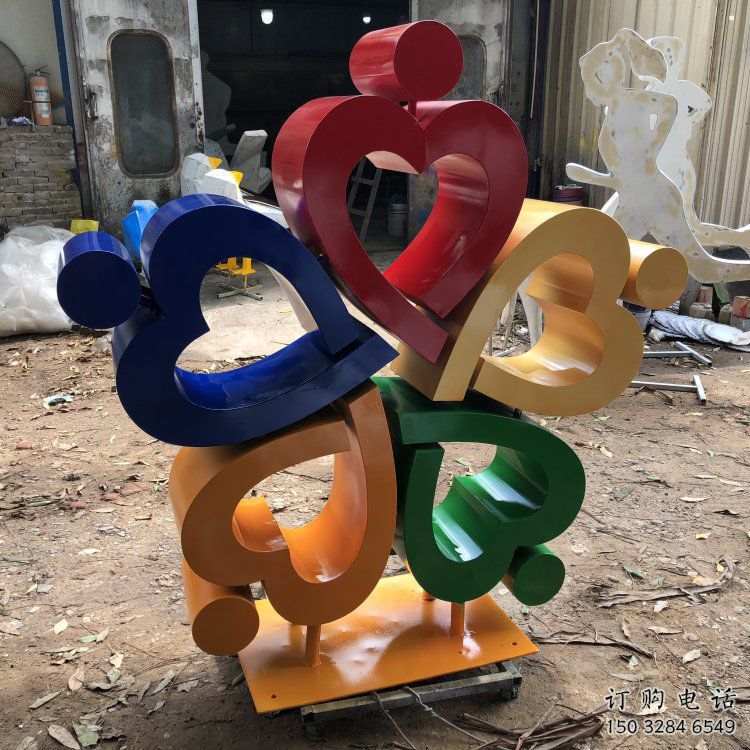 商業街心心相印雕塑