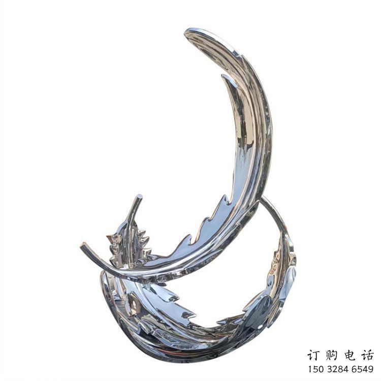 羽毛雕塑批發，拋光工藝，園林鏡面羽毛雕塑承接