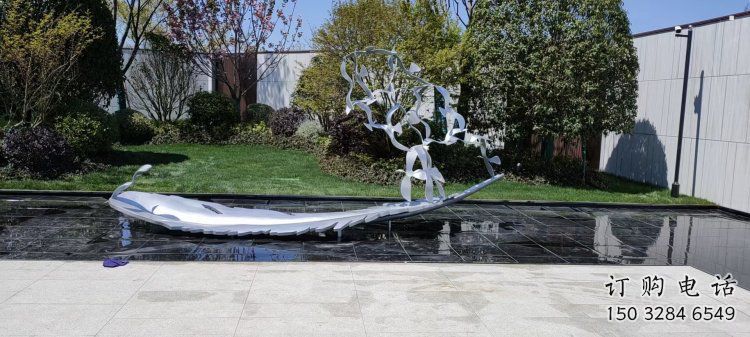 羽毛雕塑優選，多彩藝術，景觀鏡面羽毛雕塑選用