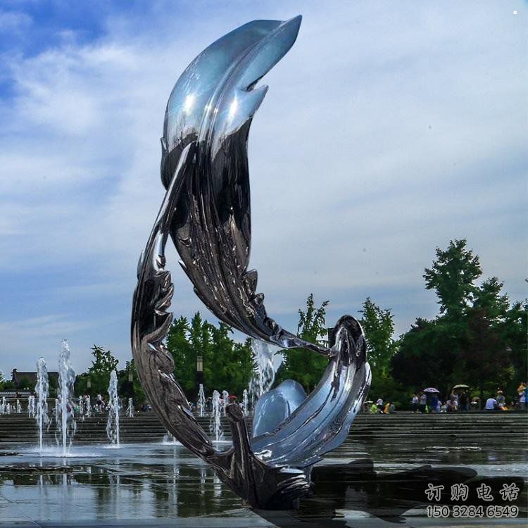羽毛雕塑制作，園林裝飾，建筑鏡面羽毛雕塑批發