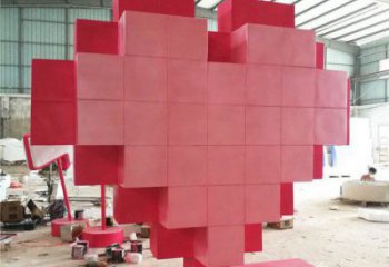 愛心雕塑訂做供需，景區(qū)雕塑，烤漆不銹鋼愛心雕塑廠家