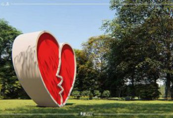 愛心雕塑服務(wù)商，景觀雕塑，不銹鋼愛心雕塑廠家選定