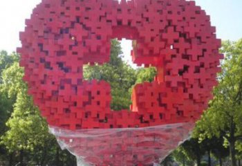 愛心雕塑通用，花園小品，廣場不銹鋼愛心雕塑優(yōu)價