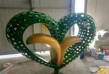 愛(ài)心雕塑批發(fā)，拉絲工藝，園林不銹鋼愛(ài)心雕塑承接