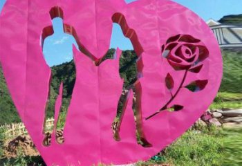 景觀雕塑供求，景觀雕塑，不銹鋼心心相印雕塑優選