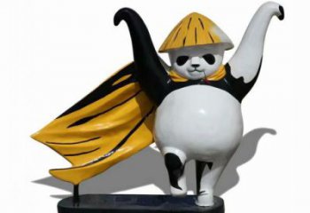 地產熊貓雕塑定做，城區小品，景觀彩繪熊貓雕塑定價