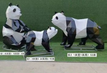 熊貓雕塑定制，歐式風格，卡通熊貓雕塑生產廠家