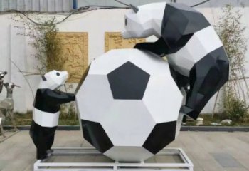 熊貓雕塑制造商，城區小品，卡通熊貓雕塑制作廠家