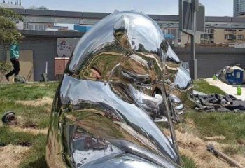 熊貓雕塑制作，園林裝飾，建筑不銹鋼熊貓雕塑批發