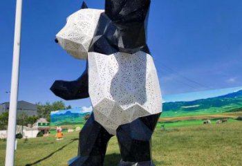 廣場熊貓雕塑批發，廣場系列，切面熊貓雕塑廠定價