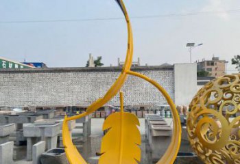 廣場羽毛雕塑供求，露天雕塑，不銹鋼烤漆羽毛雕塑標準