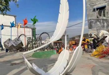 建筑羽毛雕塑精選，露天雕塑，歐式烤漆羽毛雕塑訂做