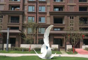 羽毛雕塑制造，歐式風格，烤漆羽毛雕塑廠家定價