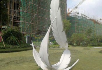 羽毛雕塑工廠標準，多彩藝術，景觀烤漆羽毛雕塑供應