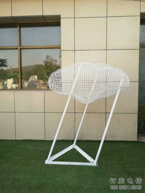 庭院云梯雕塑，鍍金歐式雕塑，網格形式