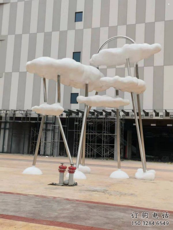 云朵雕塑指用，景觀雕塑，藝術鏤空云朵雕塑點擊