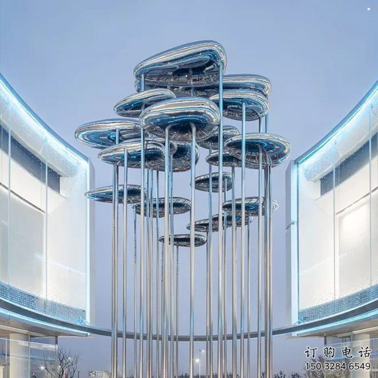 祥云雕塑通用，街景小品，不銹鋼祥云雕塑制造廠家