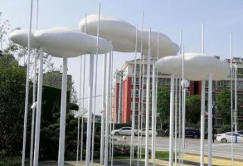 室內(nèi)云梯雕塑，拉絲景觀(guān)雕塑，抽象效果