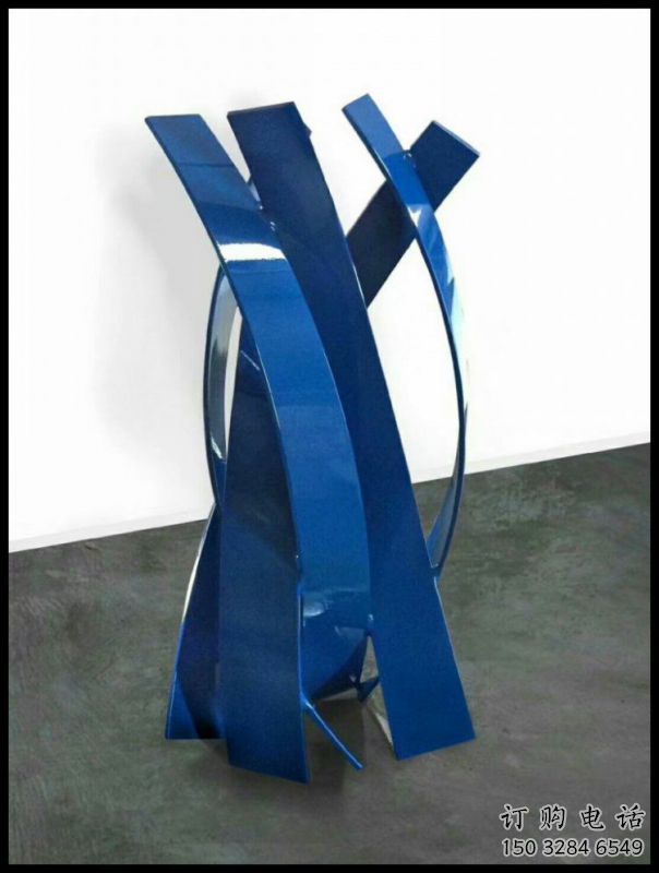 烤漆絲帶雕塑供應，花園小品，不銹鋼絲帶雕塑展品