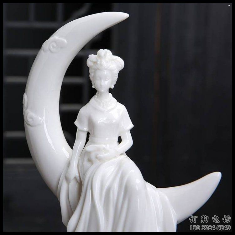 月亮雕塑制造，校園雕塑，戶(hù)外月亮仙子雕塑展品