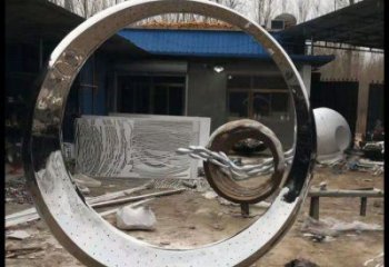 月牙雕塑定價，街頭雕塑，烤漆鏤空月牙雕塑定價