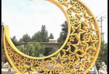 大型月亮雕塑常用，戶外擺放，不銹鋼月亮雕塑專供廠家