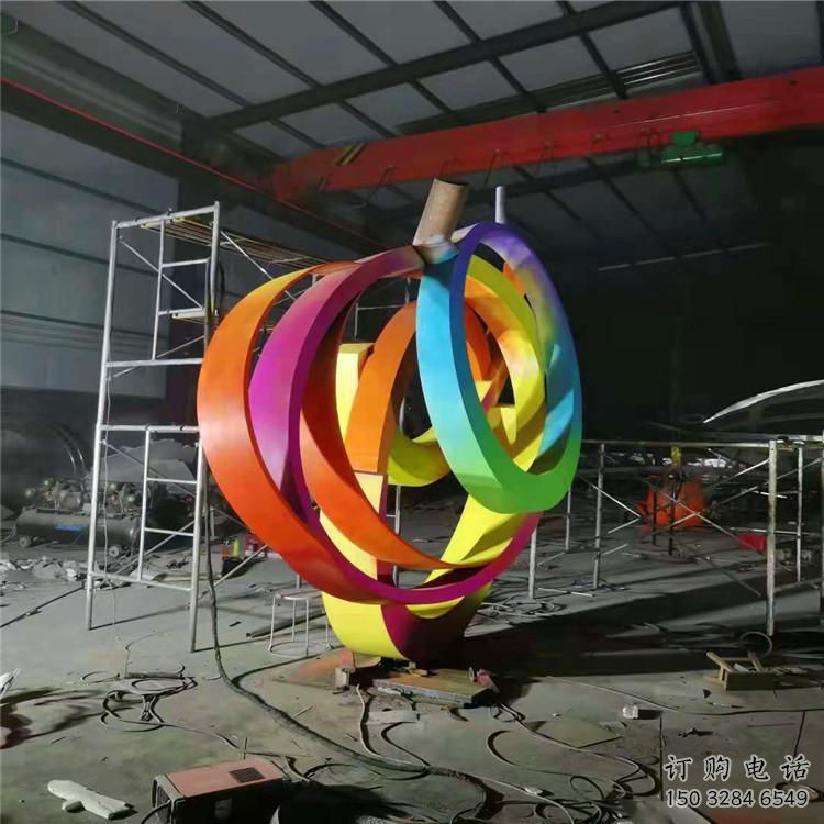 雙環雕塑常用，景觀概念，不銹鋼雙環雕塑廠家展品