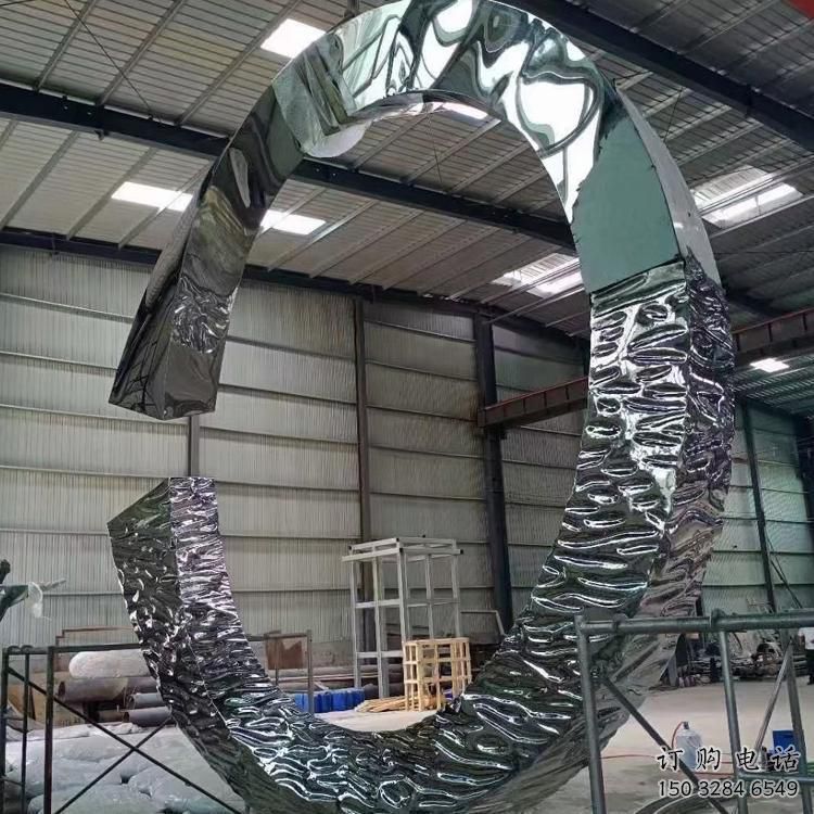 花園圓環雕塑批發，標識雕塑，不銹鋼圓環雕塑優選