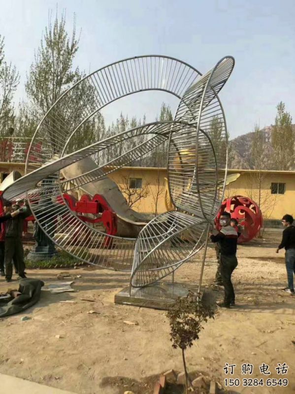 雕塑圓環精選，中式工藝，烤漆圓環雕塑供給