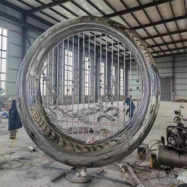 雕塑圓環批發，校園雕塑，抽象烤漆圓環雕塑定價