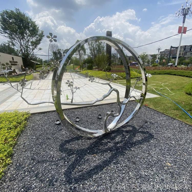 圓環樹雕塑預定，戶外雕塑，不銹鋼圓環樹雕塑特供