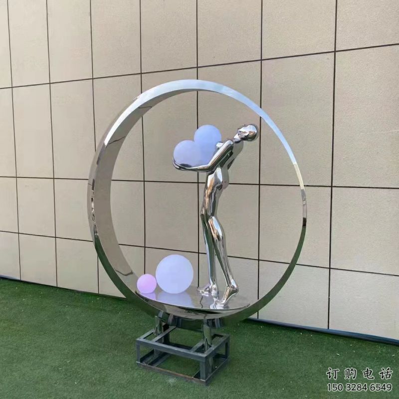 圓環雕塑生產商，舞者雕塑制作，圓環舞者雕塑供應商