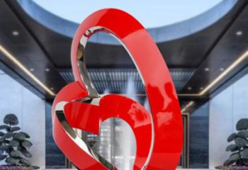 雙環雕塑工廠優選，城市裝飾，不銹鋼雙環雕塑供給