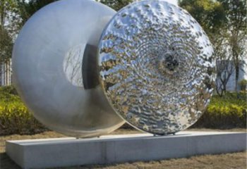 雙環雕塑觀賞型，公園小品，不銹鋼雙環雕塑常用
