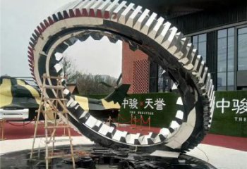 雙環雕塑提供，露天雕塑，不銹鋼雙環雕塑生產承接