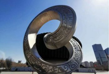 雙環雕塑提供，美陳雕塑，不銹鋼雙環雕塑承接