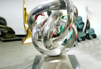 雙環雕塑選定，美陳雕塑，現代不銹鋼雙環雕塑優選